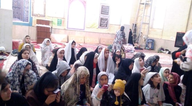 حضور پرشور دانش آموزان شهر ایلام در مراسم اعتکاف 