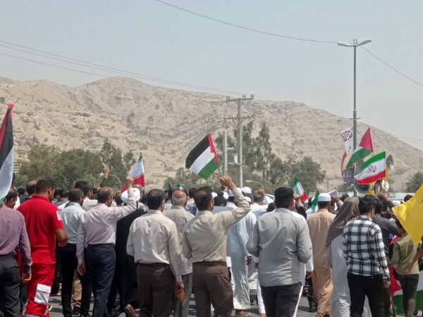 حضور مردم بندرخمیر در راهپیمایی روز قدس
