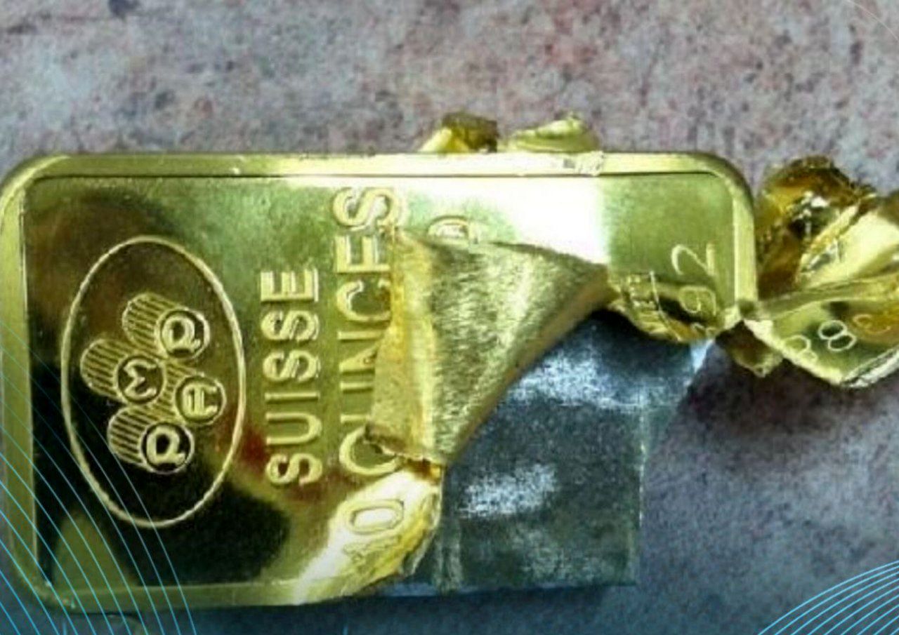 شمش های تقلبی با روکش طلا در آشخانه