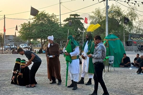 برگزاری آیین سوگواری تاسوعای حسینی در مسجد ابوالفضل شهر شمیل