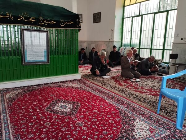 مراسم پرفیض دعای ندبه در امامزاده روستای مهدی آباد خلیل آباد