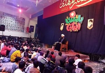گوشه ای از اجتماع بزرگ مهدوی نوجوانان نیشابور 