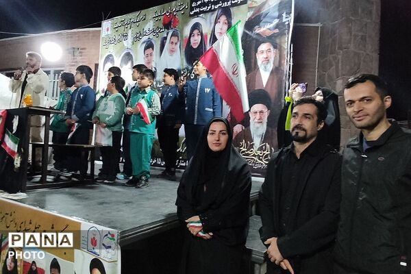 سوگواره چهلمین روز شهادت دانش آموزان ناحیه دو شهرری و مدرسه شجره طیبه در میدان نماز شهرری 