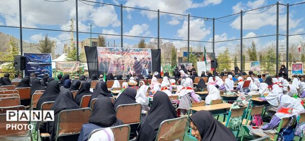 عزاداری باشکوه در دلفان سوگ دختران میناب در مدرسه شاهد پسرانه