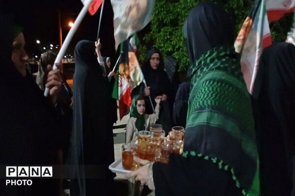 خدمت رسانی موکب حسینیه شهدای شهر بار نیشابور در اجتماعات شبانه