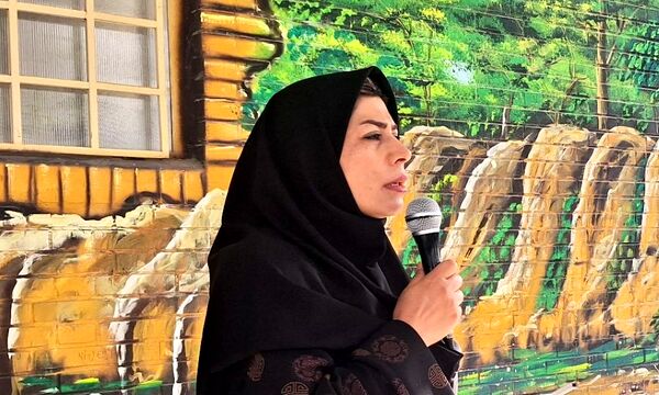 اولین مراسم صبحگاهی در دبیرستان فیاض کاشمر