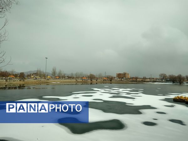 برف زمستانی در شهرستان بن 