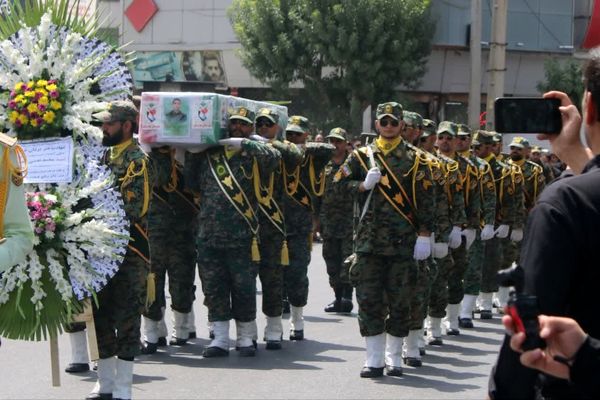 تشییع پیکر شهید محمد نعمتی سعیدآبادی در شهرستان بهارستان