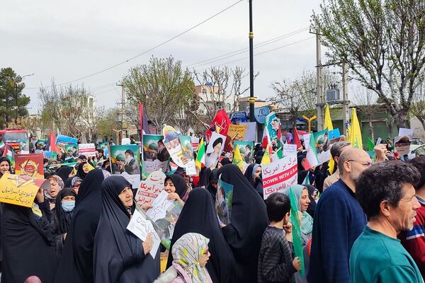 حضور پرشور مردم و مسئولان رباط کریم در راهپیمایی روز قدس