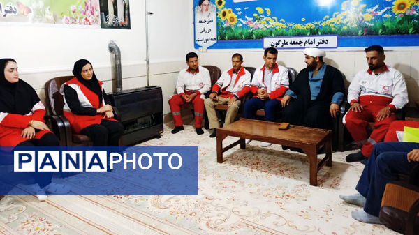  دیدار رئیس و کارکنان جمعیت هلال احمر با امام جمعه مارگون