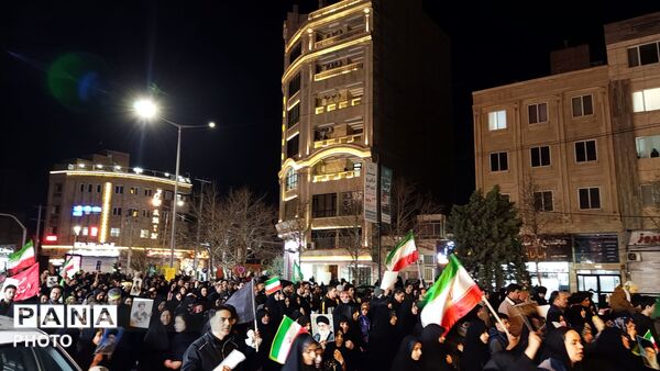 حرکت دسته عزاداری در شهرستان نیشابور