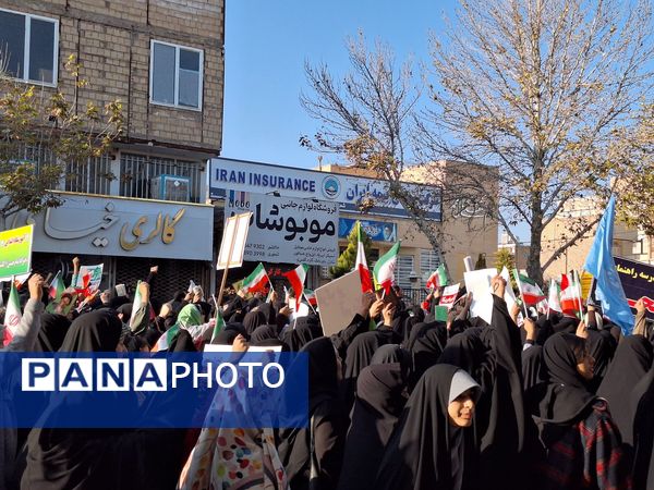 راهپیمایی میثاق با ولایت و محکوم نمودن اغتشاشات گروه های تروریستی در کاشمر