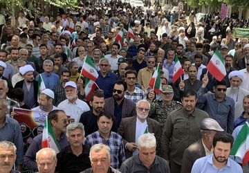 راهپیمایی مردم شهرستان سملقان در محکومیت رژیم صهیونیستی 