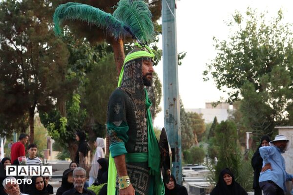 طنین تعزیه در صحن امام‌زاده عقیل (ع) اسلامشهر 