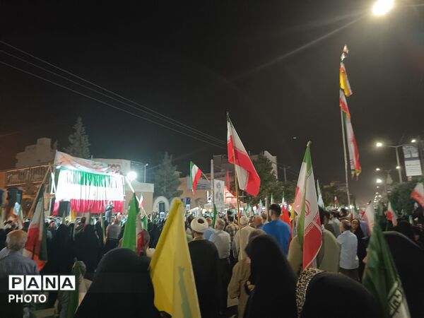 دومین اربعین حضور مردم غیور نیشابور همزمان با دومین سالگرد شهادت شهدای خدمت
