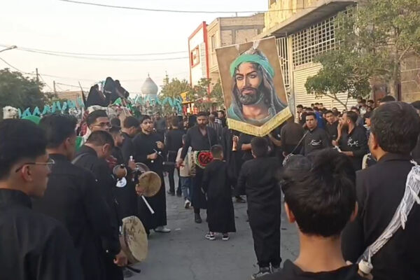 بانگ چاووش محرم و لبیک یاحسین در شهر بهمن