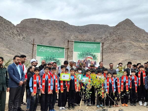 مراسم نمادین کاشت نهال در حاجی‌آباد 