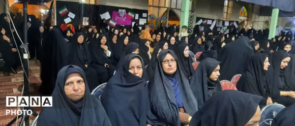 مراسم چهلم رهبر شهید انقلاب و دانش‌آموزان مدرسه شجره طیبه میناب در خاتم