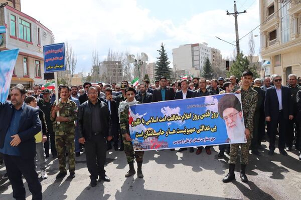 راهپیمایی روز قدس در شهرستان سرعین