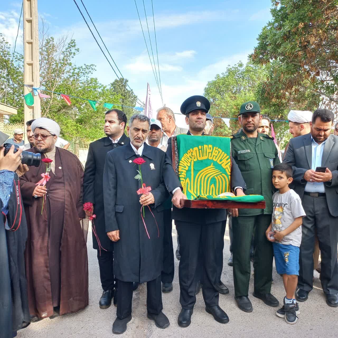 استقبال از خادمان حرم مطهر امام رضا (ع) در شهرستان فاروج 