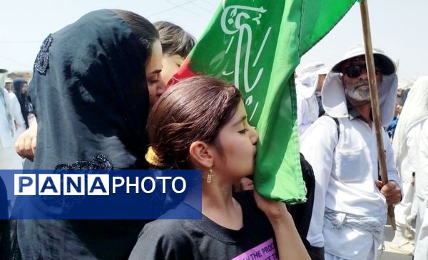 کاروان پیاده انصارالحسین به منطقه خانمیرزا رسید 