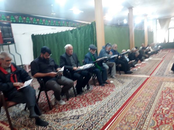 قرائت دعای پرفیض ندبه در مسجد ابوالفضلی بار