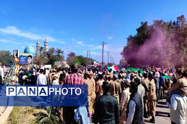 حضور  پرشور مردم بوموسی در راهپیمایی ۲۲بهمن 