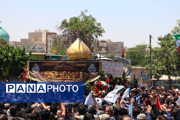 وداع با پیکر مطهر شهید حسین امیرعبدالهیان در شهرستان ری