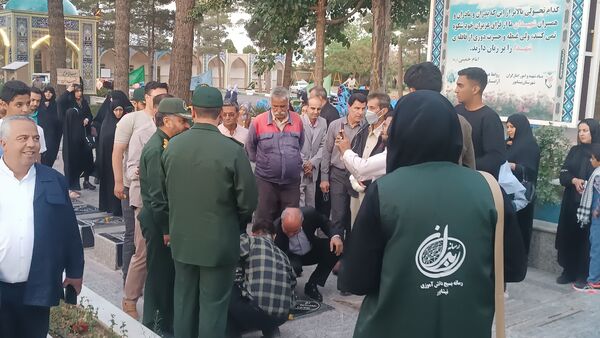 مراسم غبارروبی لاله زار شهرستان نیشابور به مناسبت گرامیداشت هفته معلم 
