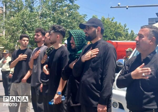  برافراشته شدن پرچم های «یالثارات‌الحسین» بر دوش عزاداران حسینی کامیاران