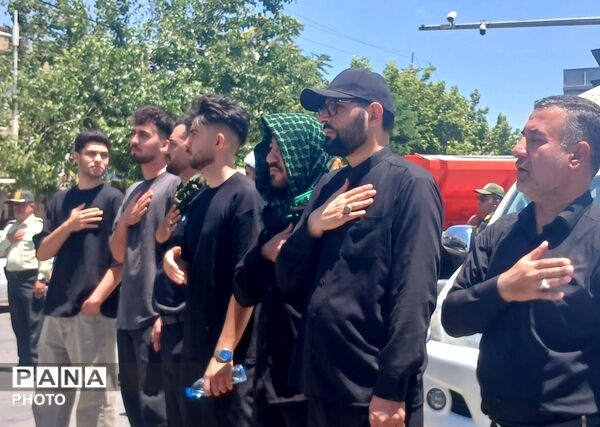  برافراشته شدن پرچم های «یالثارات‌الحسین» بر دوش عزاداران حسینی کامیاران