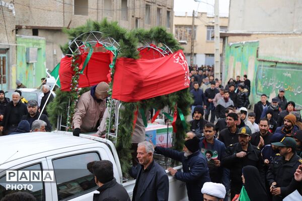 بدرقه پیکر شهید نخبه «محمد رضا فتحی» در کبودرآهنگ 