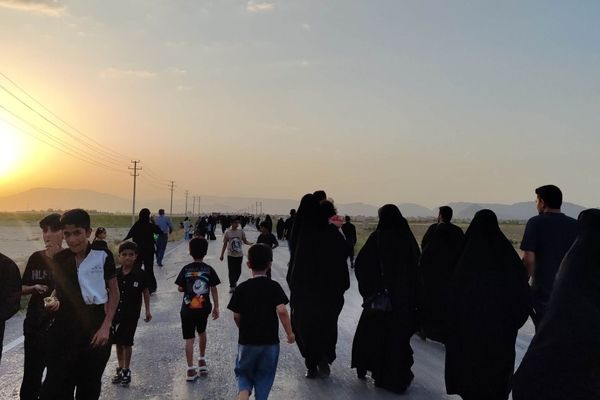 پیاده‌روی جاماندگان اربعین حسینی حرم تا حرم در شهرستان شیروان