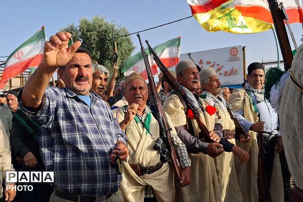 نمایش عظیم اقتدار جان‌فدایان ایران امام رضایی در باشت