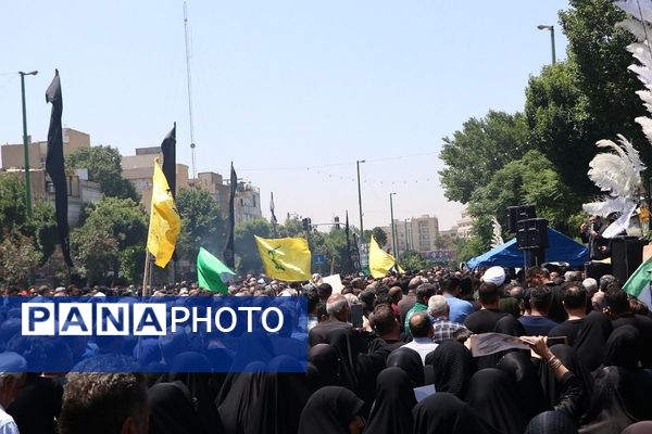 وداع با پیکر مطهر شهید حسین امیرعبدالهیان در شهرستان ری