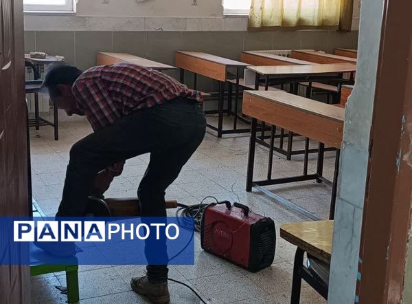 آماده سازی دبیرستان میثاق برای اول مهر