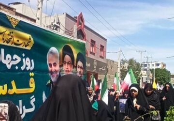 فریاد استکبارستیزی و حمایت از مظلوم ‌‌در میناب طنین‌انداز شد 