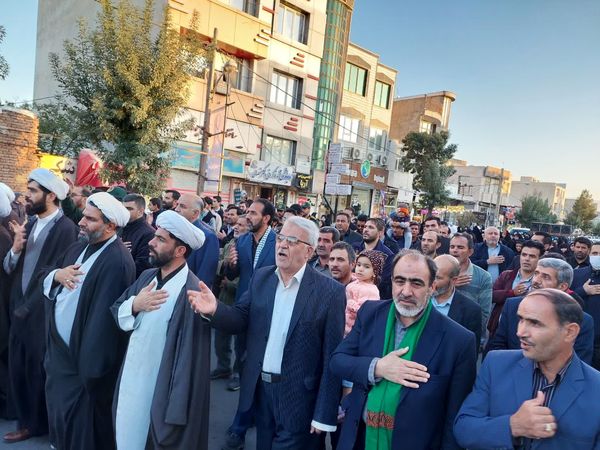 تجمع مردم خرمدره در محکومیت ترور شهید سیدحسن نصرالله