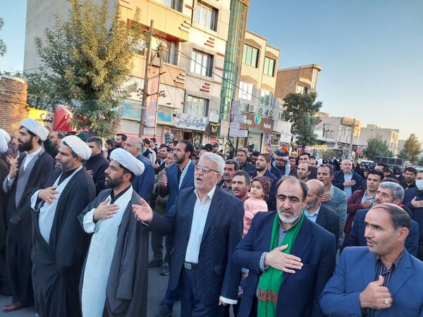 تجمع مردم خرمدره در محکومیت ترور شهید سیدحسن نصرالله
