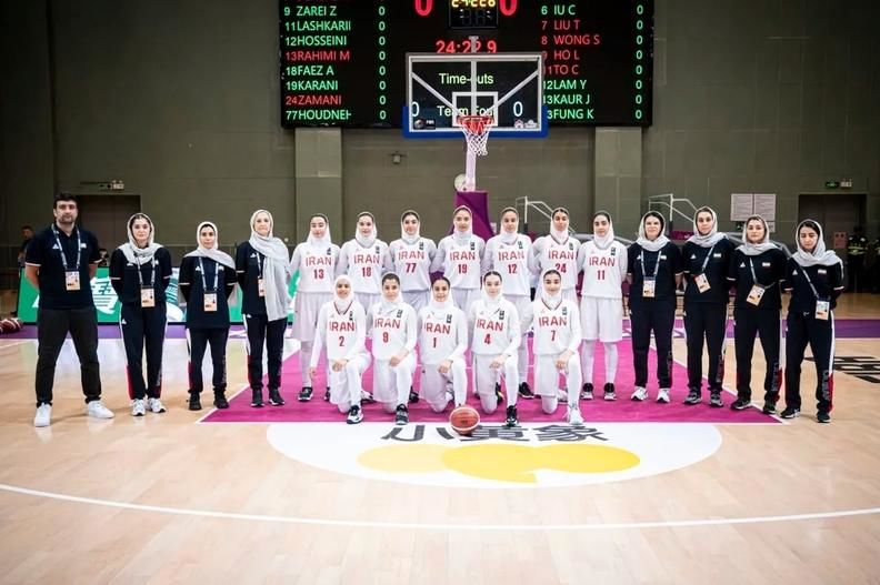 پیروزی دختران زیر ۱۸ سال بسکتبال ایران در نخستین دیدار کاپ آسیا