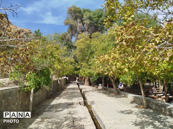 جلوه‌گریِ رنگ‌های پاییزی و طراوت چشمه در تفریحگاه «پیر خوشدر» کلاته‌رودبار