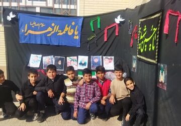 برپایی موکب عزاداری در دبستان واحدی زارچ
