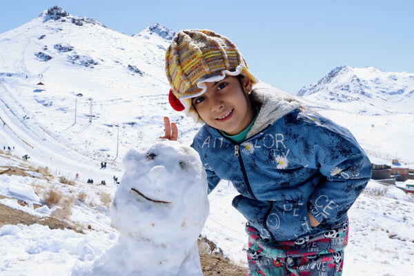 نشاط زمستانی در پیست «سخوید» یزد