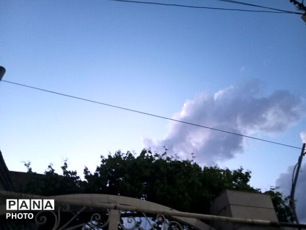 بارش رحمت الهی همراه با تگرگ در شهرستان نیشابور 