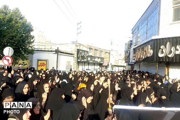 استقبال پرشور مردم شهرک امیریه از کاروان نمادین اسرای کربلا