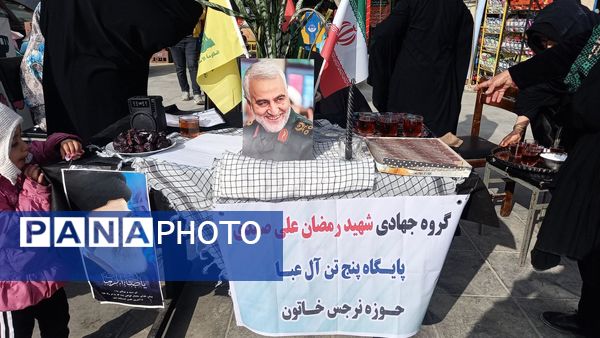 برپایی ایستگاه صلواتی به مناسبت سالگرد شهادت سردار سلیمانی در آشخانه