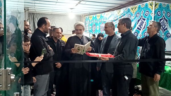 افتتاح نمایشگاه اندیشکده ندبه در هیات مهدیون کرج شاهین ویلا