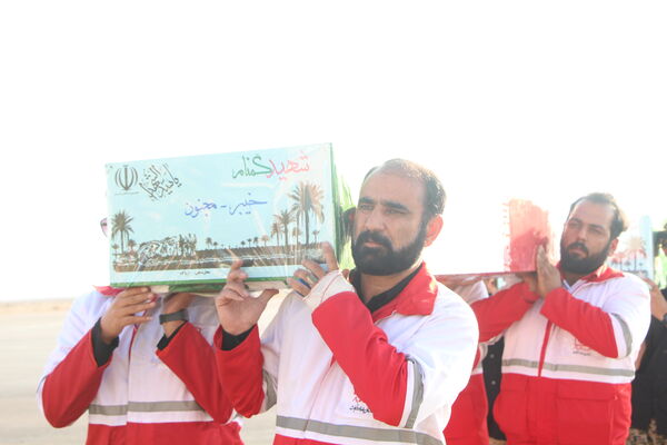 مراسم استقبال ار هفت شهید گمنام در یزد 