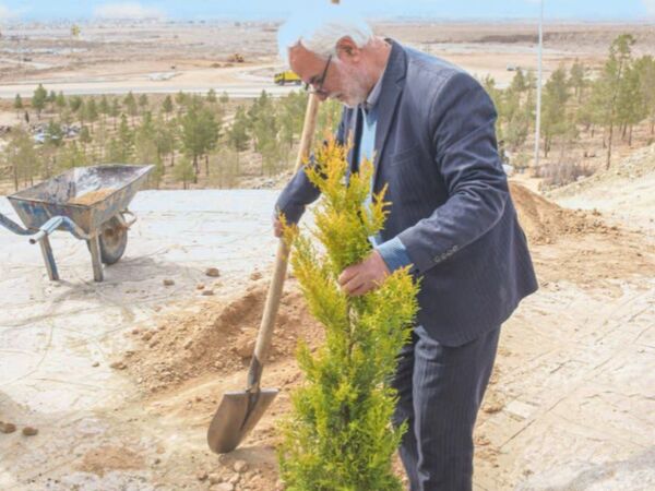 به یاد شهیدان  ترشیز کهن هزار و۲۲۲ نهال در بامشار  کاشمر کاشته شد