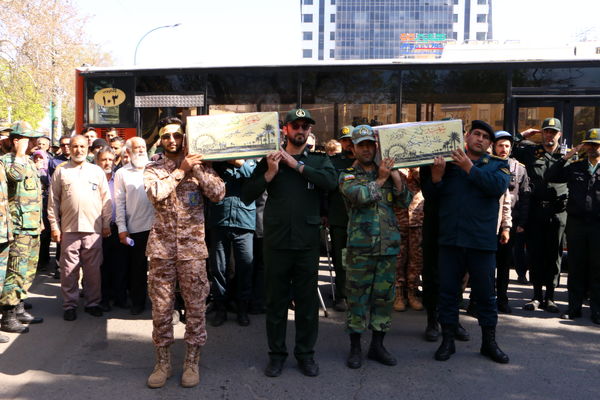 استقبال از پیکر مطهر ۲ شهید گمنام دفاع مقدس در شب‌های قدر